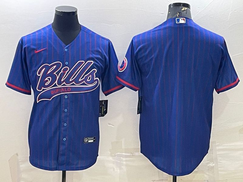 Men Buffalo Bills Blank Blue Stripe 2022 Nike Co branded NFL Jerseys->cleveland browns->NFL Jersey